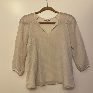 Babaton XXS cream blouse with silk